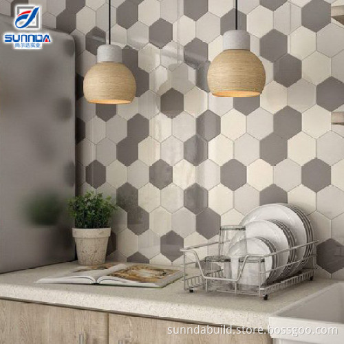 China guangdong high quality rustic matte finish non slip hexagon ceramic floor tiles for kitchen